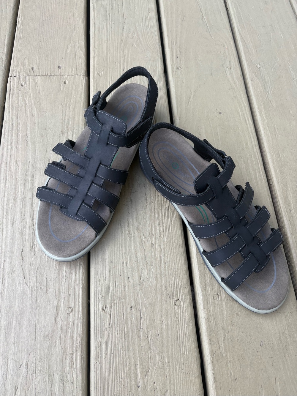 NWOT ORTHOFEET Men's Black Strappy Comfort Sandals, Size: 11